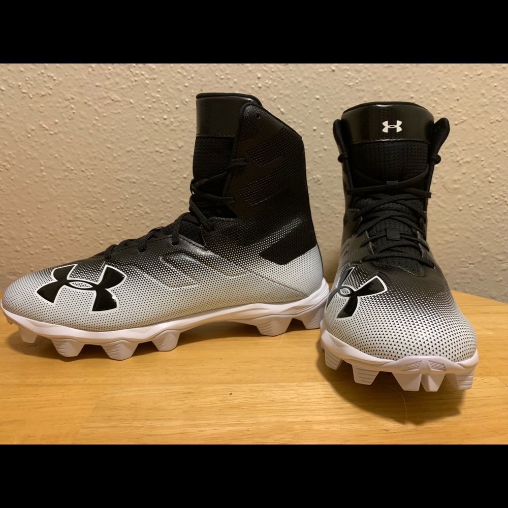 Under Armour HighLight Cleats Size 9.5 Black/White